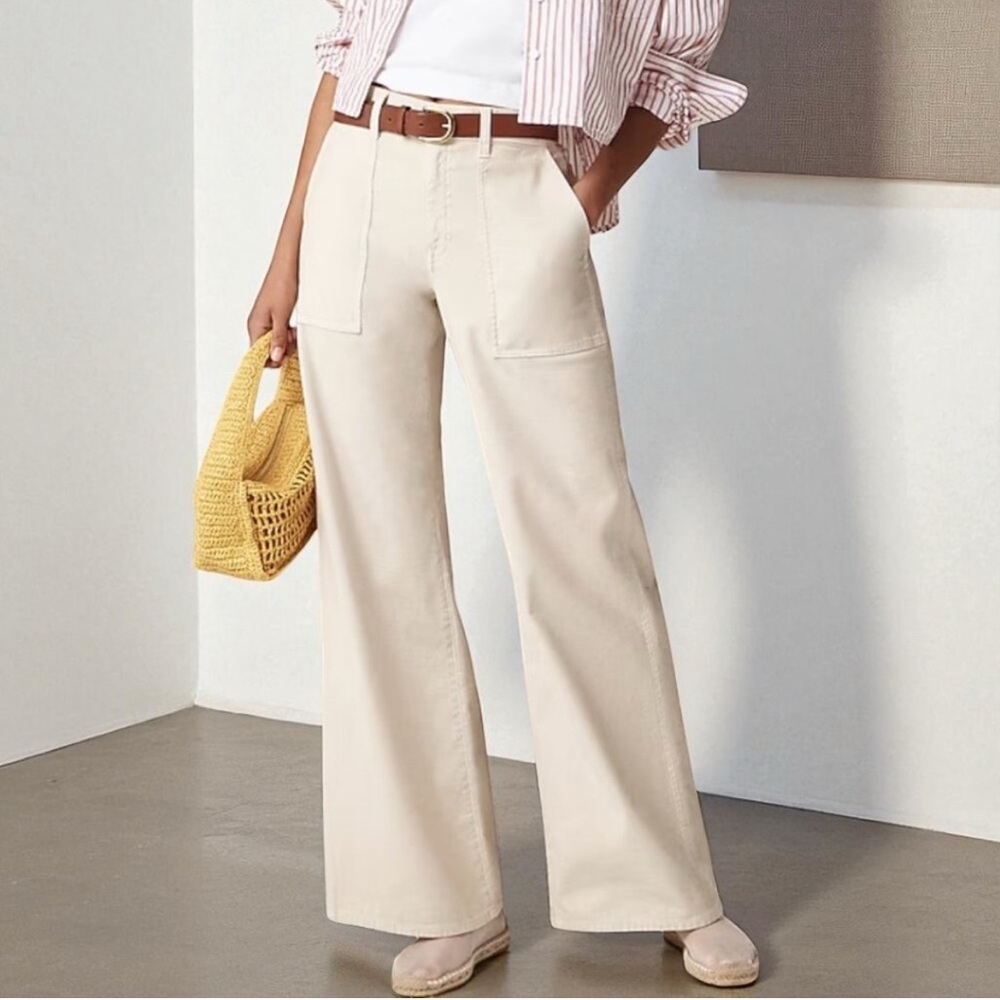 J. Crew Camp-pocket wide-leg pant Size 27